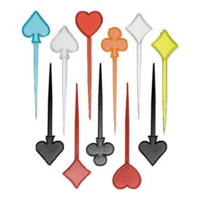 [Poker] 400 Pcs Colorful Plastic Disposable Cocktail Picks Party Supplies Decor