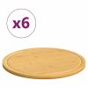 Chopping Boards 6 pcs √ò11.8"x0.6" Bamboo