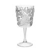 Designer Acrylic Paisley Clear Wine Glasses Set of 4 (13oz), Premium Quality Unbreakable Stemmed Acrylic Wine Glasses for All Purpose Red or White Win