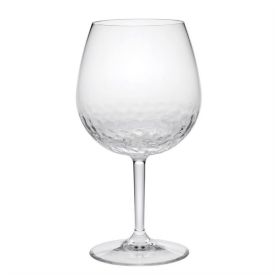 Designer Tritan Hammer Clear Wine Glasses Set of 4 (22oz), Premium Quality Unbreakable Stemmed Acrylic Wine Glasses for All Purpose Red or White Wine