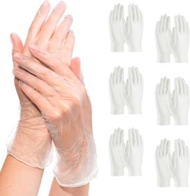 APQ Pack of 1000 Vinyl Gloves, Natural color, Medium size, 2.5 Mil Powder, Latex Free Disposable Gloves. Non Sterile Ambidextrous Food Gloves for Kitc