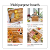 Only Pick Up Teak Cutting Board Reversible Chopping Serving Board Multipurpose Food Safe Thick Board