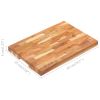 Chopping Board 19.7"x13.8"x1.6" Solid Acacia Wood