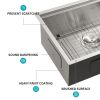 Single Bowl Undermount Workstation Kitchen Sink - 32"x19"x 10" Inch 16 Gauge Stainless Steel Deep Sink