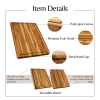 Only Pick Up Teak Cutting Board Reversible Chopping Serving Board Multipurpose Food Safe Thick Board