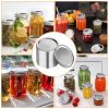 100 Pcs Regular Mouth Canning Lids Airtight Leak-Proof Secure Jar Lids For Mason Jars Split-Type Jar