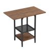 Bar Table and Chairs Set with Glass and Wine Holder for 4, 5 Piece Bar Kitchen Counter Height Table with 4 Stools, Dinner Table Set with Shelves for K