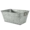 Better Homes & Gardens- Large Rectangle Galvanized Tub, 22 in L x 15 in W x 10 in H