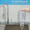 1pc Kitchen Sink Glass Rinser; Faucet Glass Rinser For Kitchen Sinks; Bottle Washer; Kitchen Sink Accessories; Stainless Steel 304; Brush Nickel