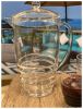 2.5 Quarts Designer Swirl Blue Acrylic Pitcher with Lid, Crystal Clear Break Resistant Premium Acrylic Pitcher for All Purpose BPA Free