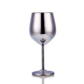 Stainless steel wine glass (Option: Stainless steel)