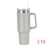 40 oz. With Logo Stainless Steel Thermos Handle Water Glass With Lid And Straw Beer Glass Car Travel Kettle Outdoor Water Bottle