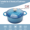 COOKWIN Enameled Cast Iron Dutch Oven with Self Basting Lid;  Enamel Coated Cookware Pot 4.5QT