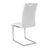 Stylish comfort, stress relief, leather and metal leg (chrome)bow chairs - create the ultimate moment of relaxation for you (set of 4)