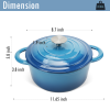 COOKWIN Enameled Cast Iron Dutch Oven with Self Basting Lid;  Enamel Coated Cookware Pot 5QT